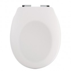 Spirella Toilet Seat Thermoset NEELA Matt White - Chromed ABS Hinges