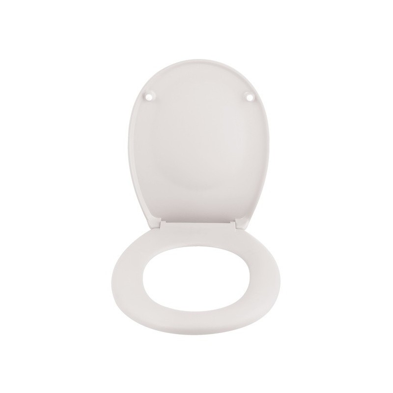 Spirella Toilet Seat Thermoset NEELA Matt White - Chromed ABS Hinges Spirella