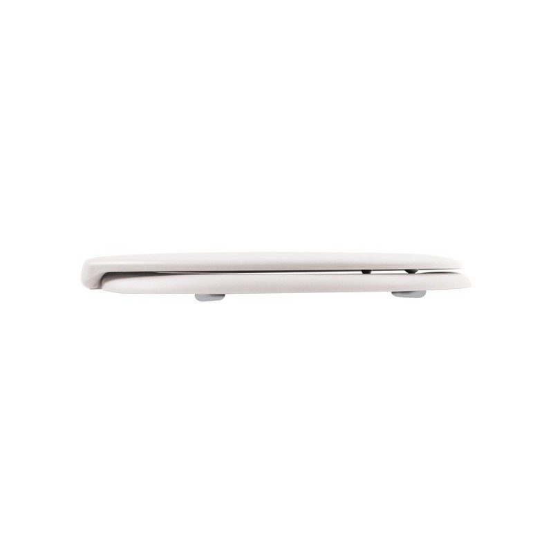 Spirella Asiento de inodoro Thermo Duro NEELA Blanco Mate - Bisagras de ABS cromado Spirella