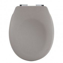 Spirella Asiento de inodoro Thermo Duro NEELA Topo Mate - Bisagras de ABS cromado Spirella