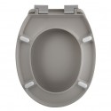 Spirella Asiento de inodoro Thermo Duro NEELA Topo Mate - Bisagras de ABS cromado Spirella