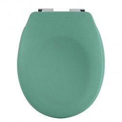 Spirella Asiento de inodoro Thermo Duro NEELA Verde Mate- Bisagras de ABS cromado Spirella
