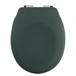 Spirella Toilet Seat Thermoset NEELA Matt Dark Green - Chromed ABS Hinges
