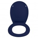 Spirella Copriwater Plastica NEELA Blu scuro opaco - Cerniere in ABS cromato Spirella