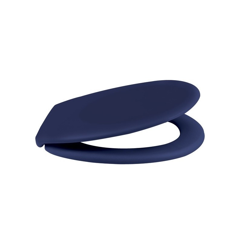 Spirella Copriwater Plastica NEELA Blu scuro opaco - Cerniere in ABS cromato Spirella