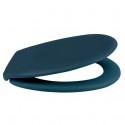 Spirella Asiento de inodoro Thermo Duro NEELA azul Mate- Bisagras de ABS cromado Spirella