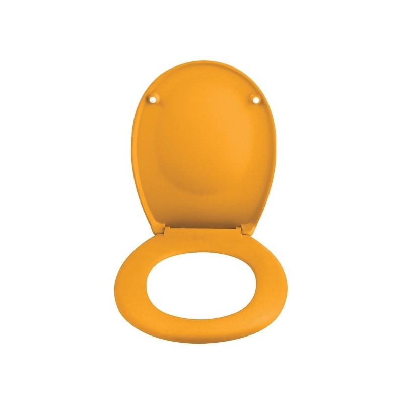 Spirella Toilet Seat Thermoset NEELA Matt Yellow - Chromed ABS Hinges Spirella