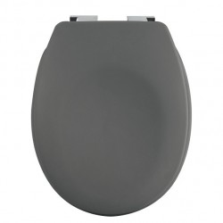 Spirella WC-Sitz Thermo Hard NEELA Mattgrau - Scharniere aus verchromtem ABS