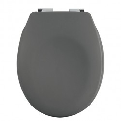 Spirella Copriwater Plastica NEELA Grigio opaco - Cerniere in ABS cromato Spirella