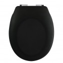 Spirella Toilet Seat Thermoset NEELA Matte Black - Chromed ABS Hinges Spirella