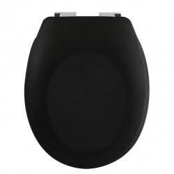 Spirella Copriwater Plastica NEELA Nero Opaco - Cerniere in ABS Cromate Spirella