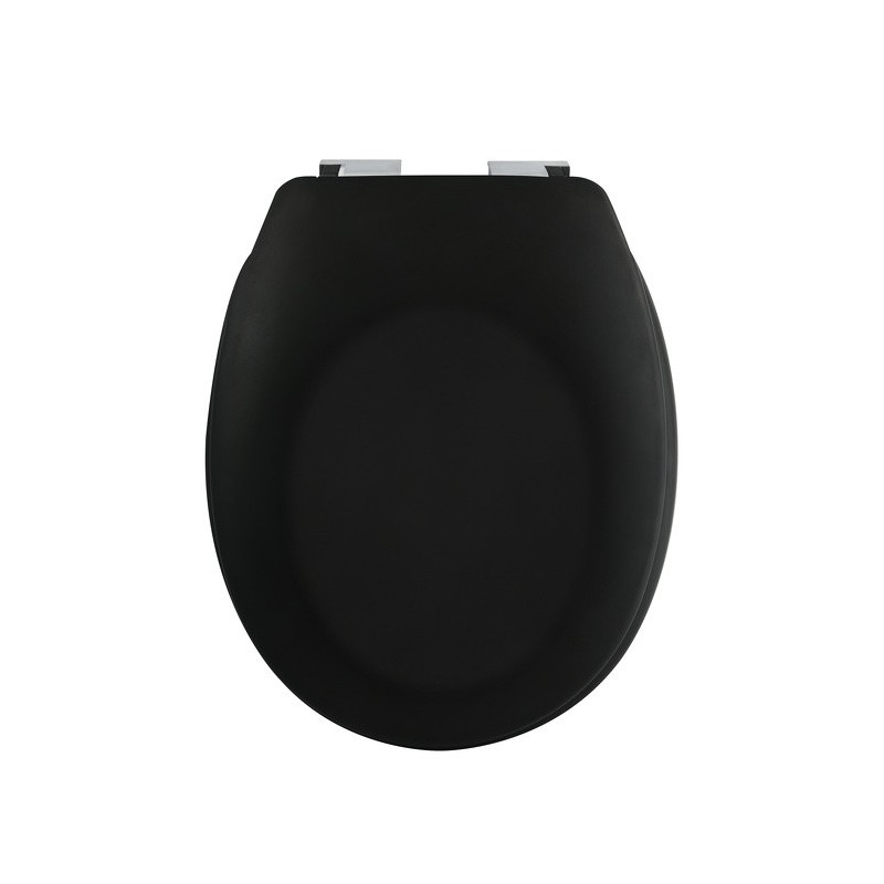 Spirella Toilet Seat Thermoset NEELA Matte Black - Chromed ABS Hinges
