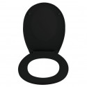 Spirella Toilet Seat Thermoset NEELA Matte Black - Chromed ABS Hinges Spirella
