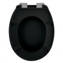 Spirella WC-Sitz Thermo Hard NEELA Mattschwarz - Verchromte ABS-Scharniere Spirella