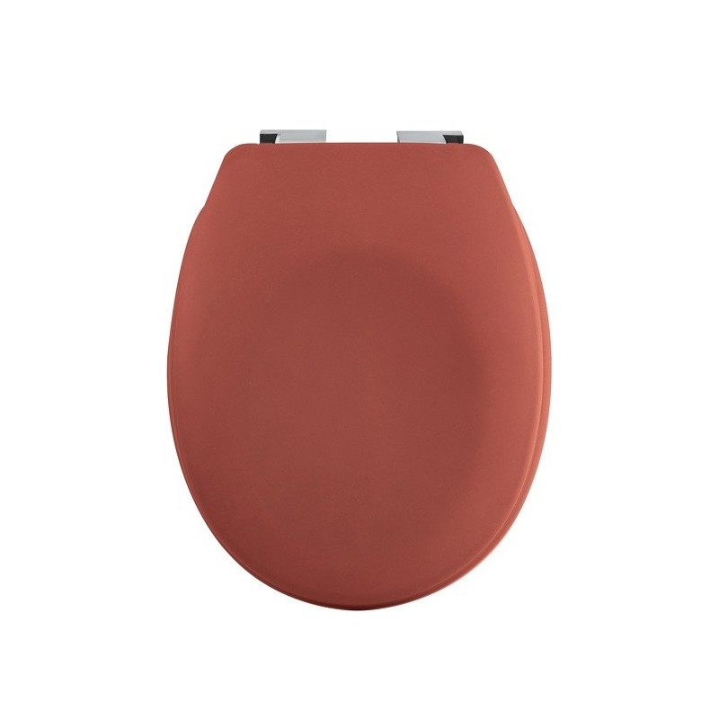 Spirella Copriwater Plastica NEELA TaPP etino in terracotta - Cerniere in ABS cromato Spirella