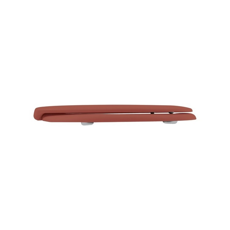 Spirella Toilet Seat Thermoset NEELA Terracotta Mat - Chromed ABS Hinges Spirella
