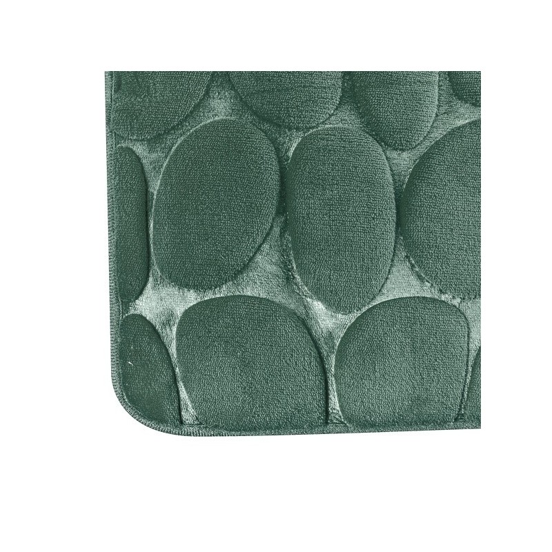Tapis de bain  Microfibre PEBBLE 40x60cm Vert Foncé MSV MSV