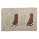 MSV Badematte aus Baumwolle PIED 40x60cm Braun & Grau MSV