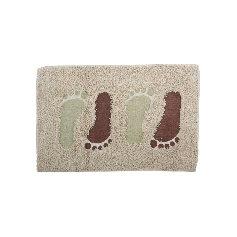 MSV Tappetino da bagno cotone PIED 40x60 cm marrone e grigio MSV