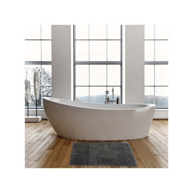 Tapis de bain Coton 45x70cm Gris Anthracite MSV MSV