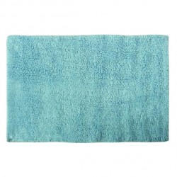 MSV Alfombra de baño de algodón 45x70cm Azul MSV