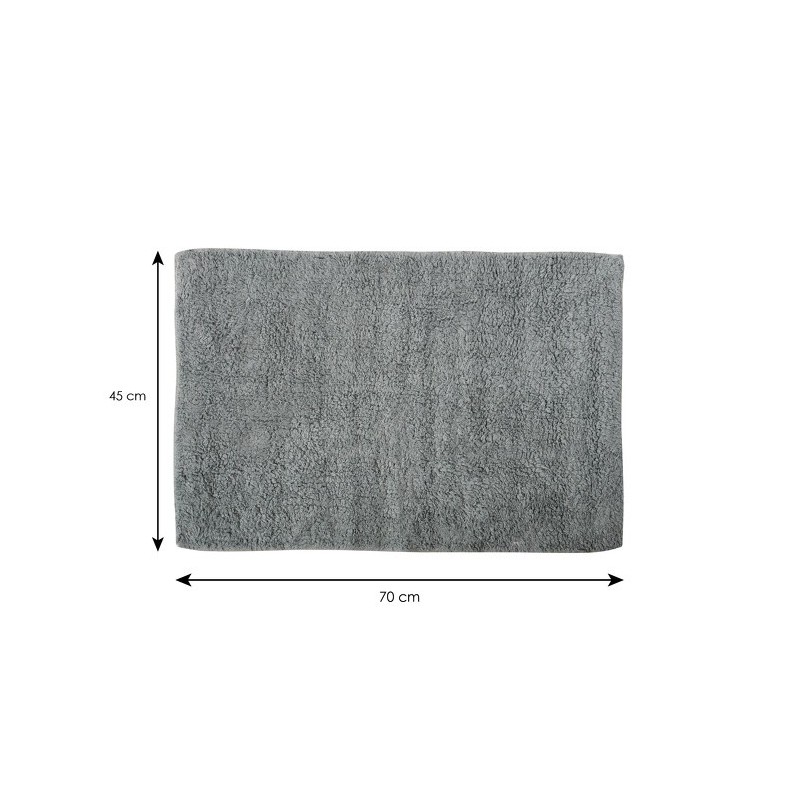 MSV Bathroom mat Cotton 45x70cm Gray MSV