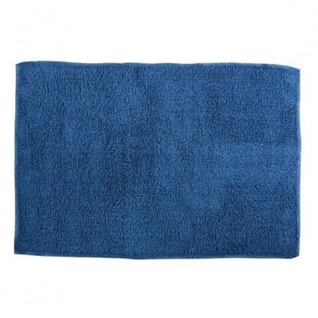 MSV Alfombra de baño de algodón 45x70cm Azul marino MSV