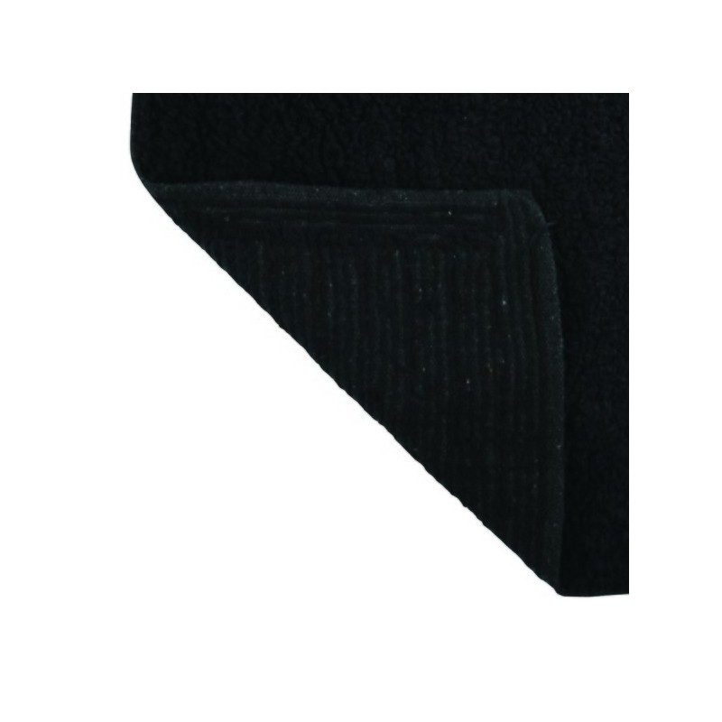 MSV Alfombra de baño de algodón 45x70cm Negro MSV