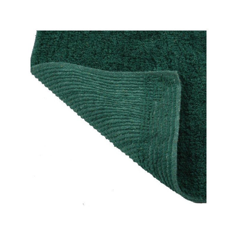 MSV Alfombra de baño de algodón 45x70cm Verde oscuro MSV