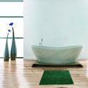 MSV Tappetino da bagno cotone 45x70cm Verde scuro MSV