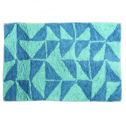 MSV Tapis de bain Coton 50x80Cm CALULA Bleu