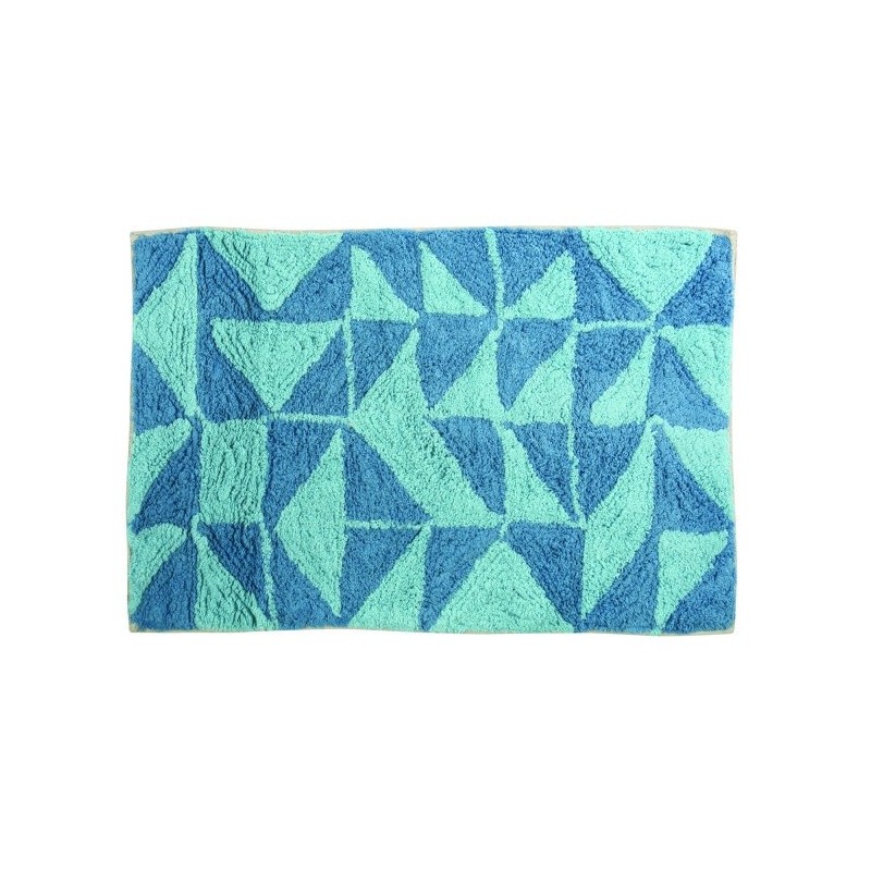 MSV Badematte Baumwolle 50x80Cm CALULA Blau MSV