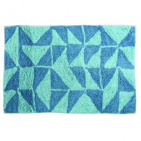 MSV Tappetino da bagno Tappeto Bagno Cotone 50x80Cm CALULA Blu MSV