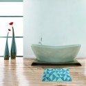 MSV Tappetino da bagno Tappeto Bagno Cotone 50x80Cm CALULA Blu MSV