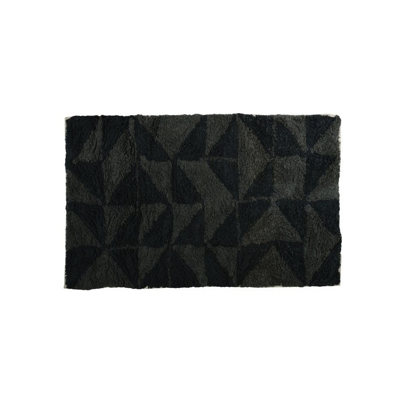 MSV Tappetino da bagno cotone CALULA 50x80 cm nero e grigio MSV