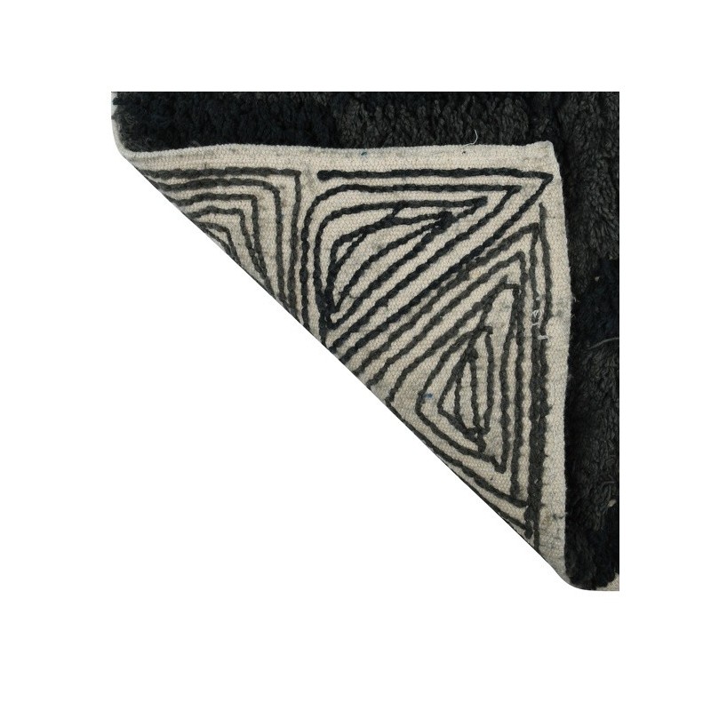 MSV Alfombra de baño de algodón CALULA 50x80cm Negro y Gris MSV
