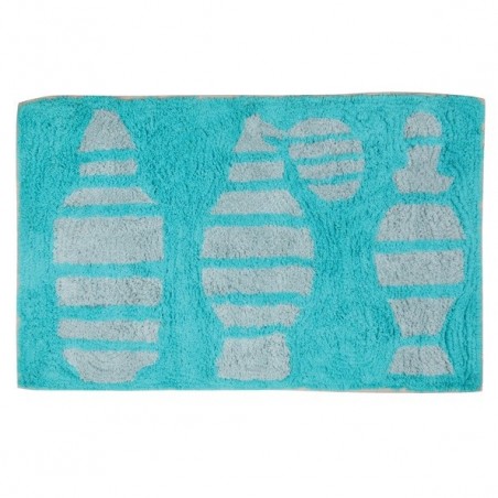 MSV Alfombra de baño de algodón 50x80cm Moshi Azul MSV