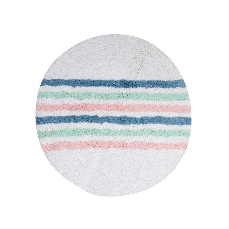 MSV Alfombra de baño redonda de algodón SEAUVILLE ø57cm Multicolor MSV