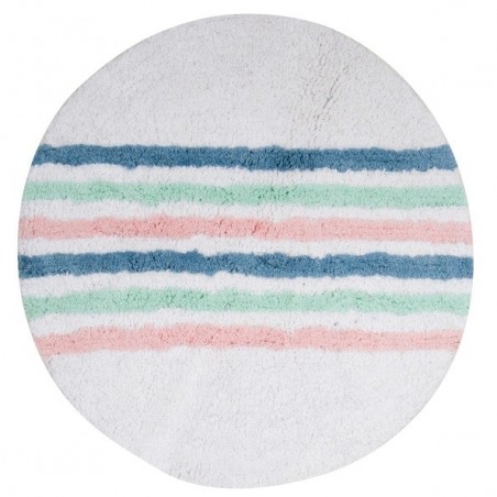 MSV Alfombra de baño redonda de algodón SEAUVILLE ø57cm Multicolor MSV