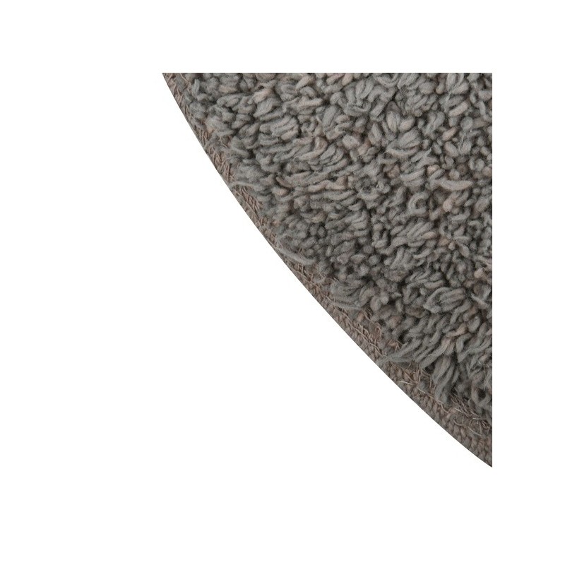 MSV Alfombra de baño redonda de algodón ø57cm Taupe MSV