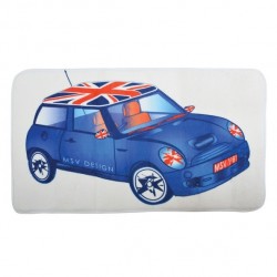 MSV Badematte Mikrofaser 45x75cm Blau xs MSV