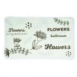 MSV Bathroom mat Microfiber 45x75cm Flowers MSV