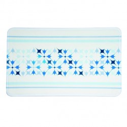 MSV Bathroom mat Microfiber 45x75cm Malta Blue