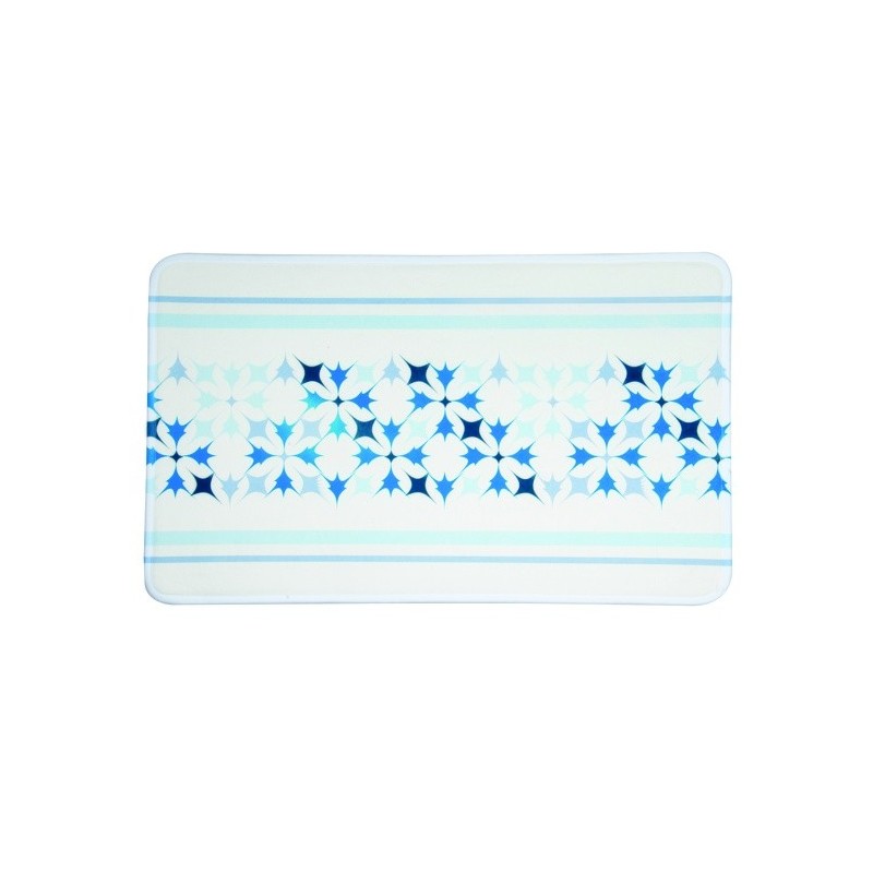 MSV Tappetino da bagno microfibra 45x75cm Blu Malta MSV