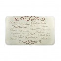 Tapis de bain Microfibre 45x75cm Paris Creme MSV MSV