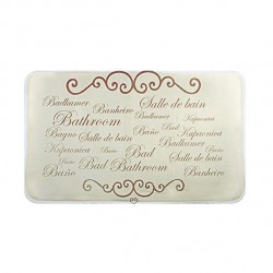 Tapis de bain Microfibre 45x75cm Paris Creme MSV MSV