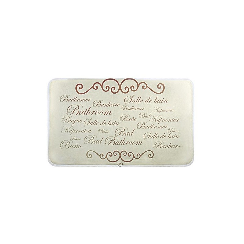MSV Badematte Mikrofaser 45x75cm Paris Creme MSV