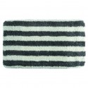 MSV Alfombrilla de baño de microfibra SEAUVILLE 50x80cm Blanco y gris MSV