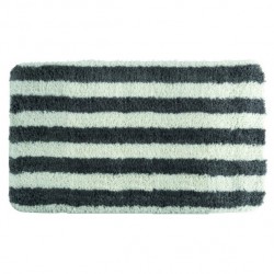 Tapis de bain Microfibre 50x80cm Ligne Blanc & Gris MSV MSV