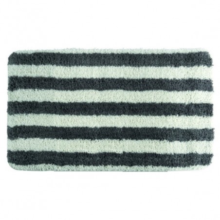 Tapis de bain Microfibre 50x80cm Ligne Blanc & Gris MSV MSV